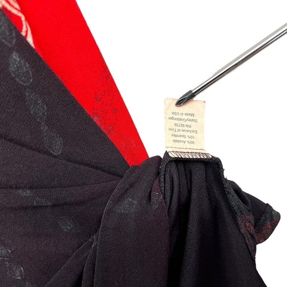 JG's Mad Lab Tunic Top Blouse Stretch Long Sleeve Floral Print Women Size‎ L - Picture 4 of 6